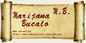 Marijana Bucalo vizit kartica